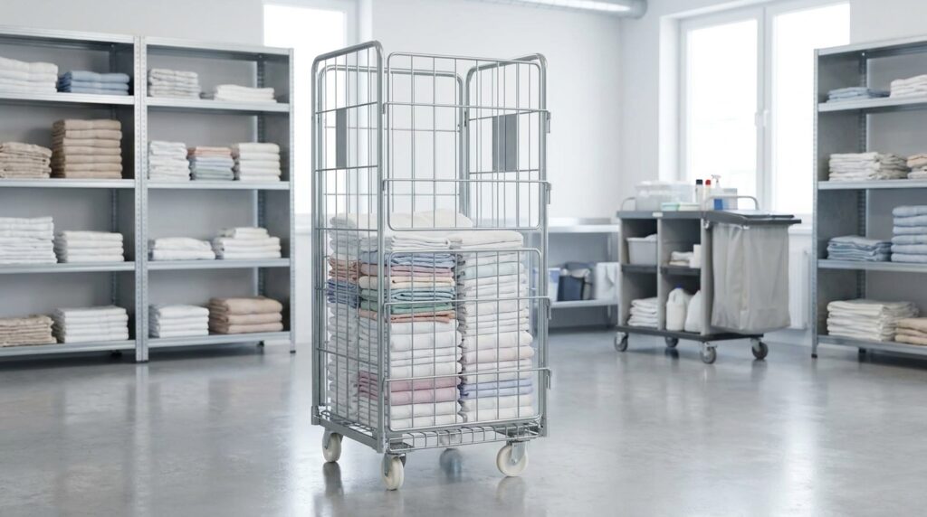 roll à linge avec 2 demi portes