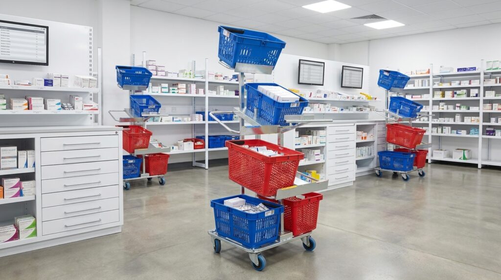 chariot drive pharmaceutique 7 bacs