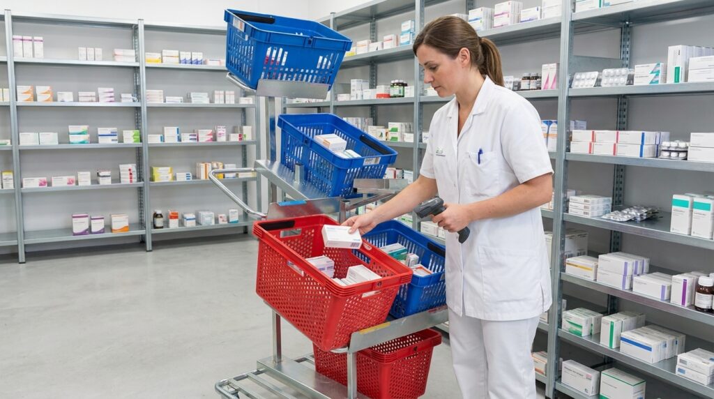 chariot drive pharmaceutique 7 bacs