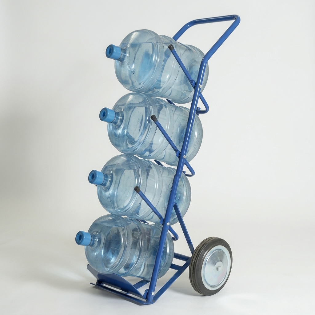 diable support 4 bonbonnes sur roue h1200 Ø 25mm